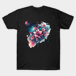 Stellar Petals: Space Garden T-Shirt